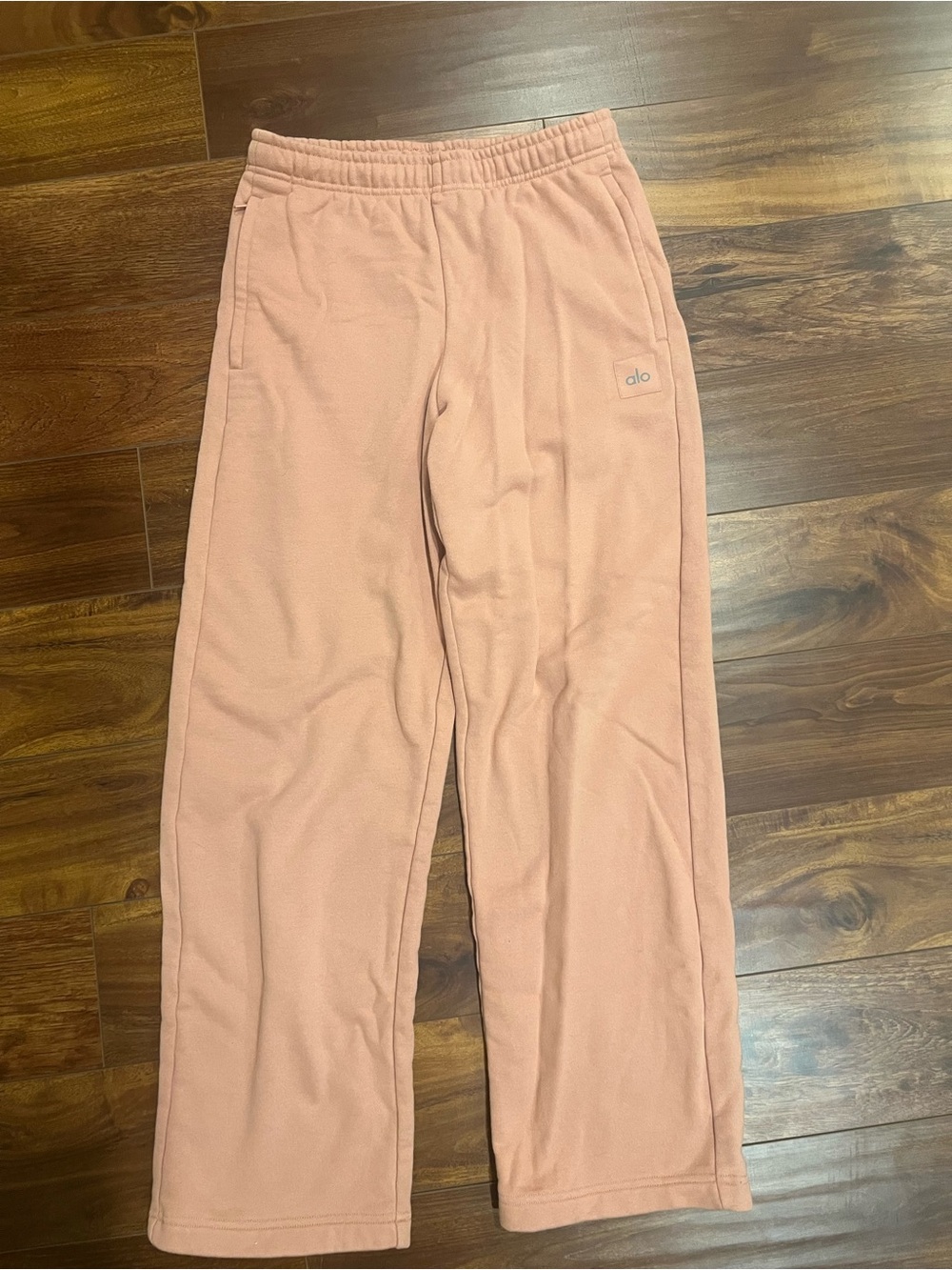 ALO Yoga Kids Blush Pink Fleece Joggers